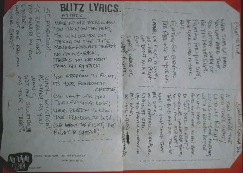 Blitz Information Sheet #2, Side 2